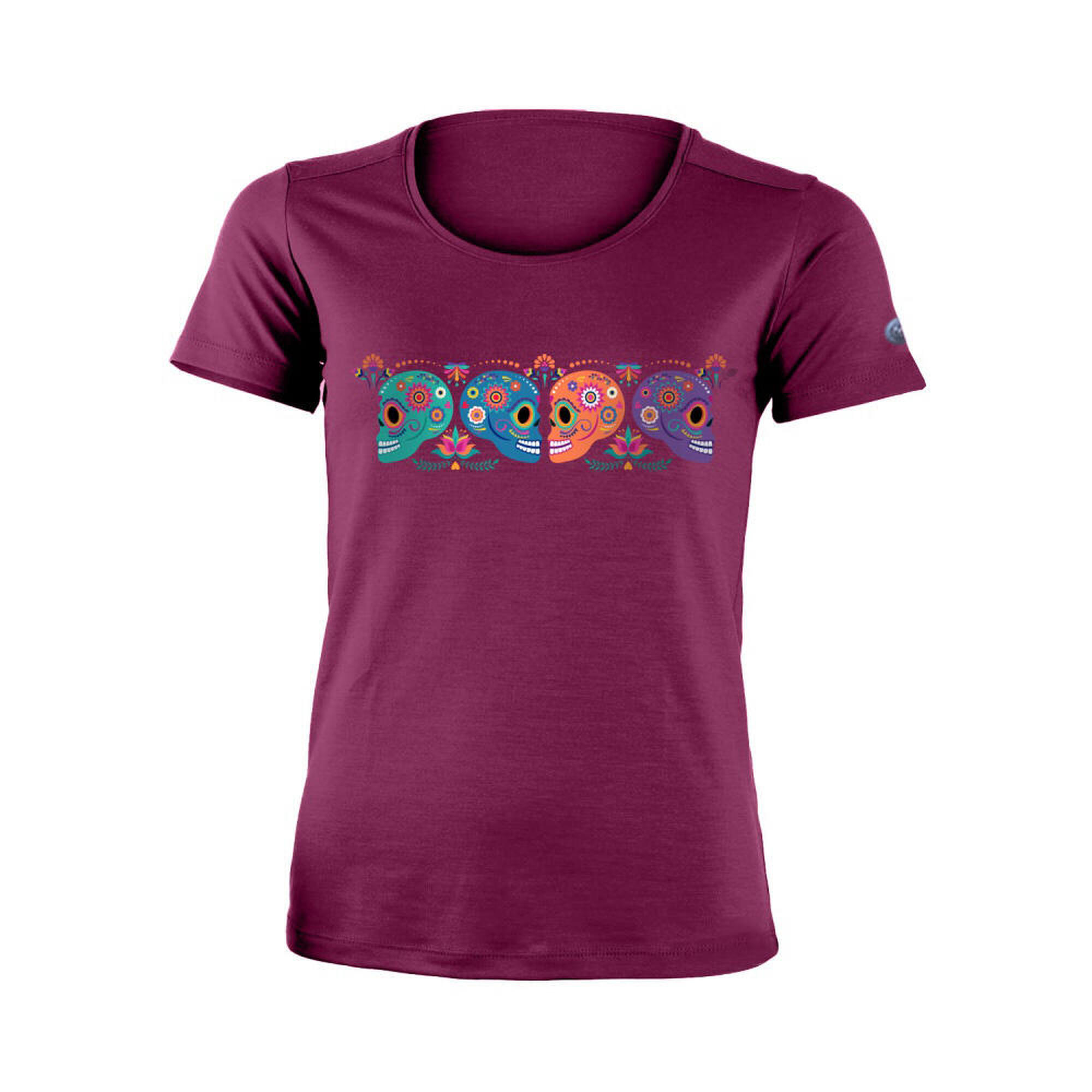 Lasting - T-shirt En Laine Mérinos Pour Femme Linsy - T-shirt Manches Courtes - Violet - Decathlon