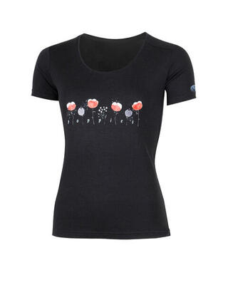 Dames merino t-shirt poppy