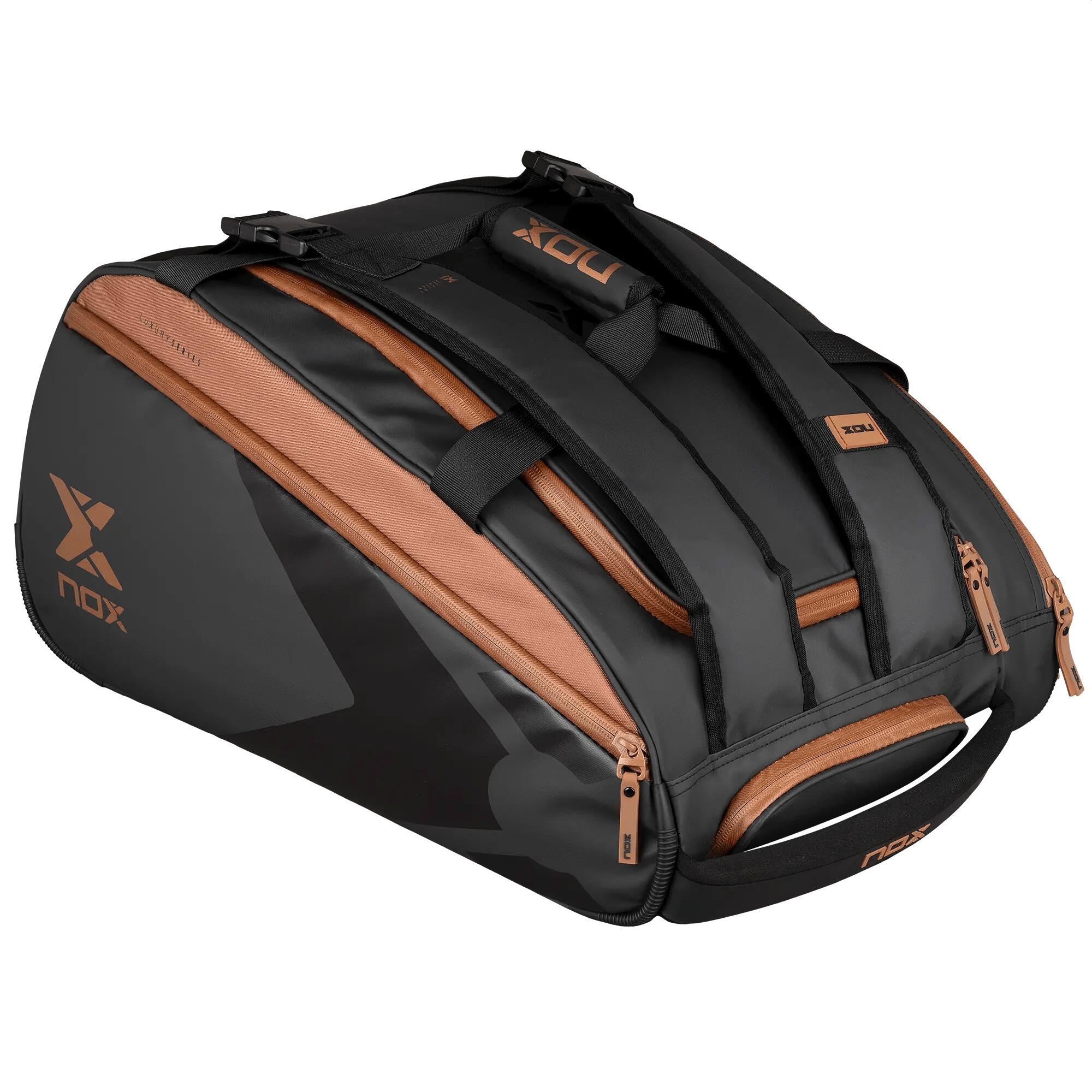 NOX Portaracchette LUXURY OPEN SERIES nero/marrone