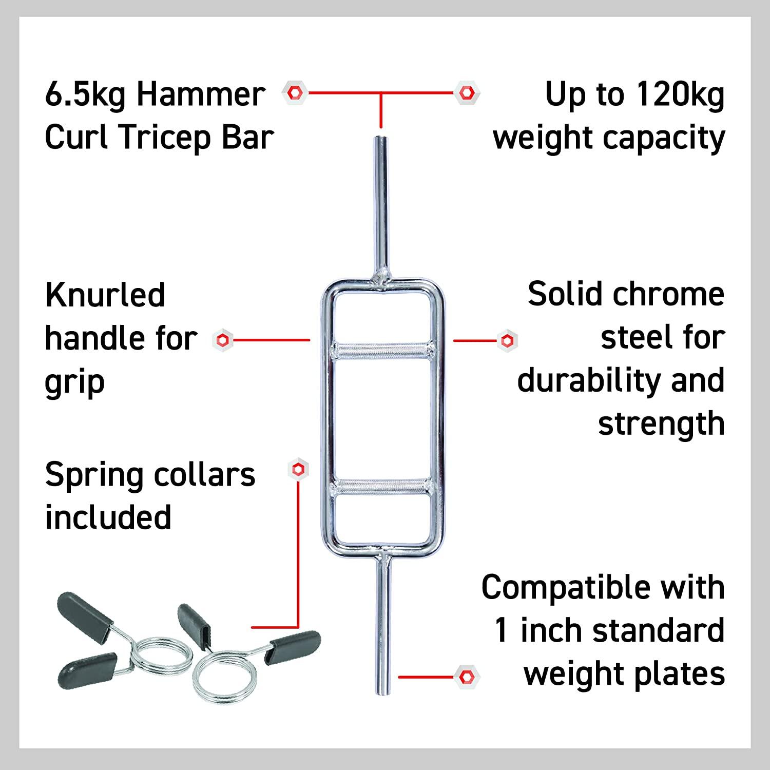 Body Revolution Hammer Curl Bar 1"Standard 3/6