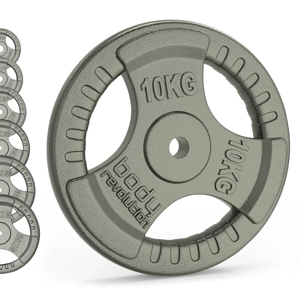 Чугунени тежести 1" Стандартни чифтове Tri Grip 2 x 10 кг