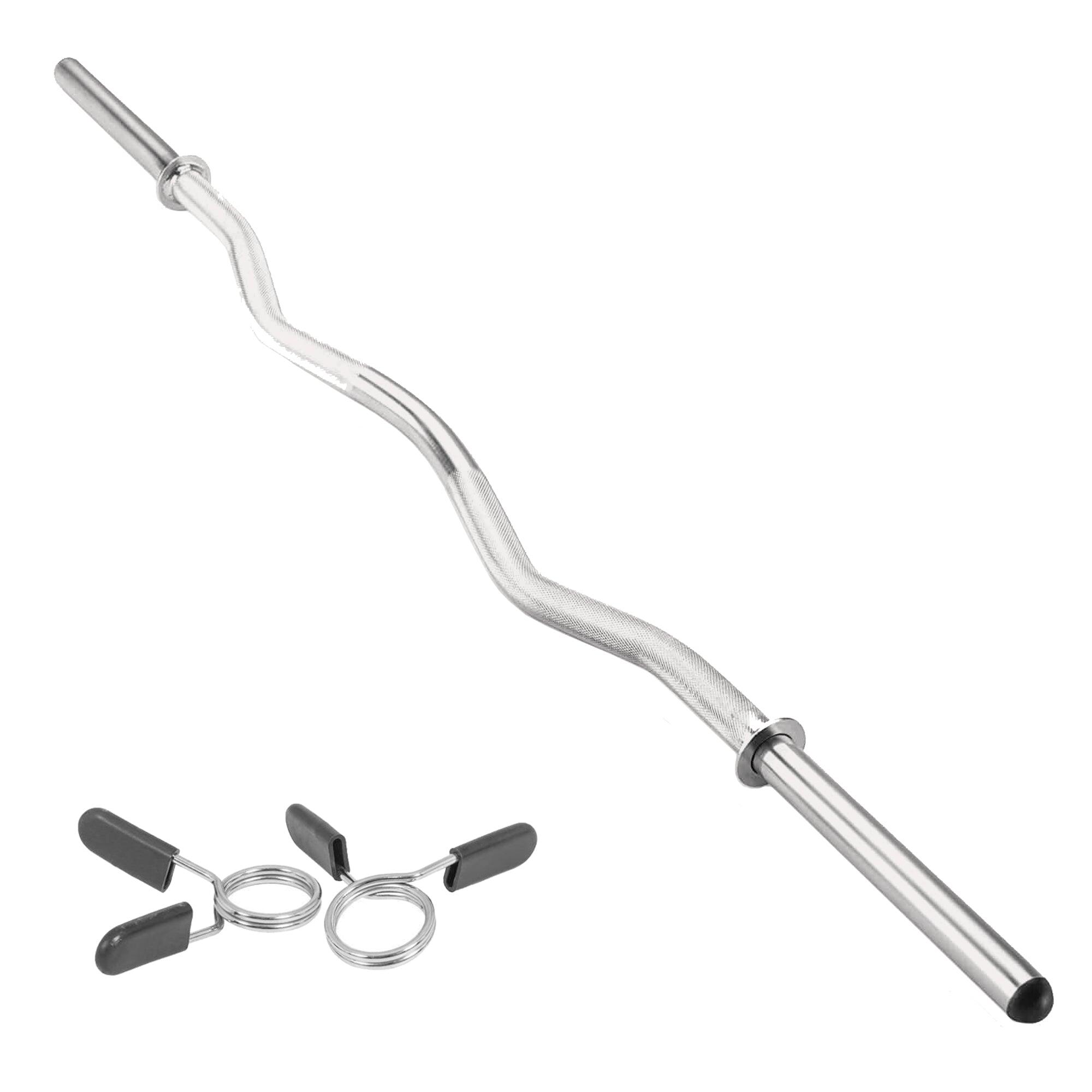 BODY REVOLUTION Body Revolution EZ 1&quot; Barbell Bar 1.2m Spinlock Collar