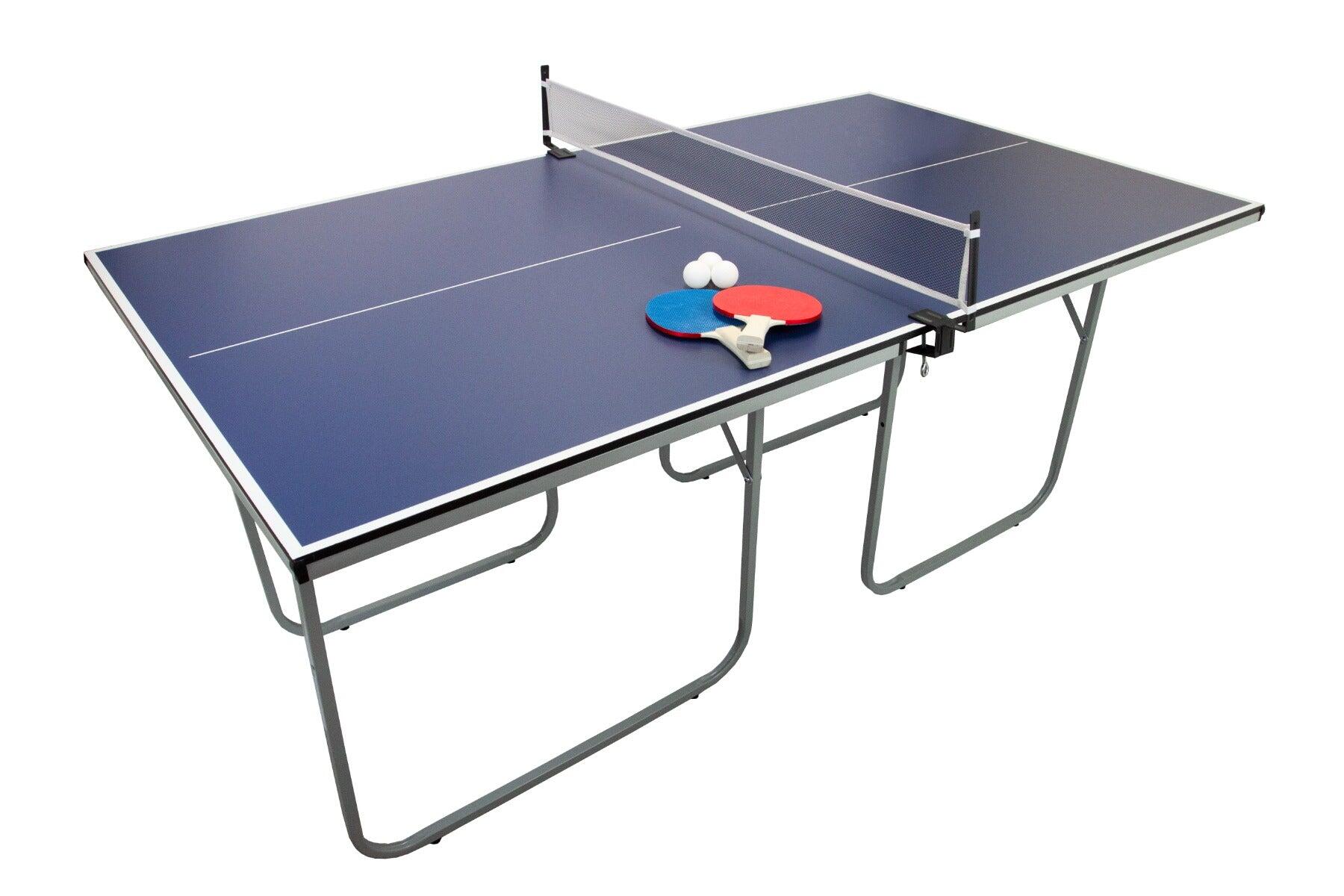 Table Tennis Table Folding 4 legs 181cm Ping Pong Table Portable Easy Quick 1/6