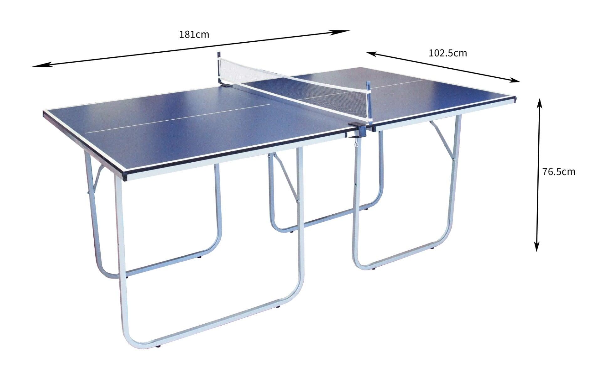 Table Tennis Table Folding 4 legs 181cm Ping Pong Table Portable Easy Quick 3/6