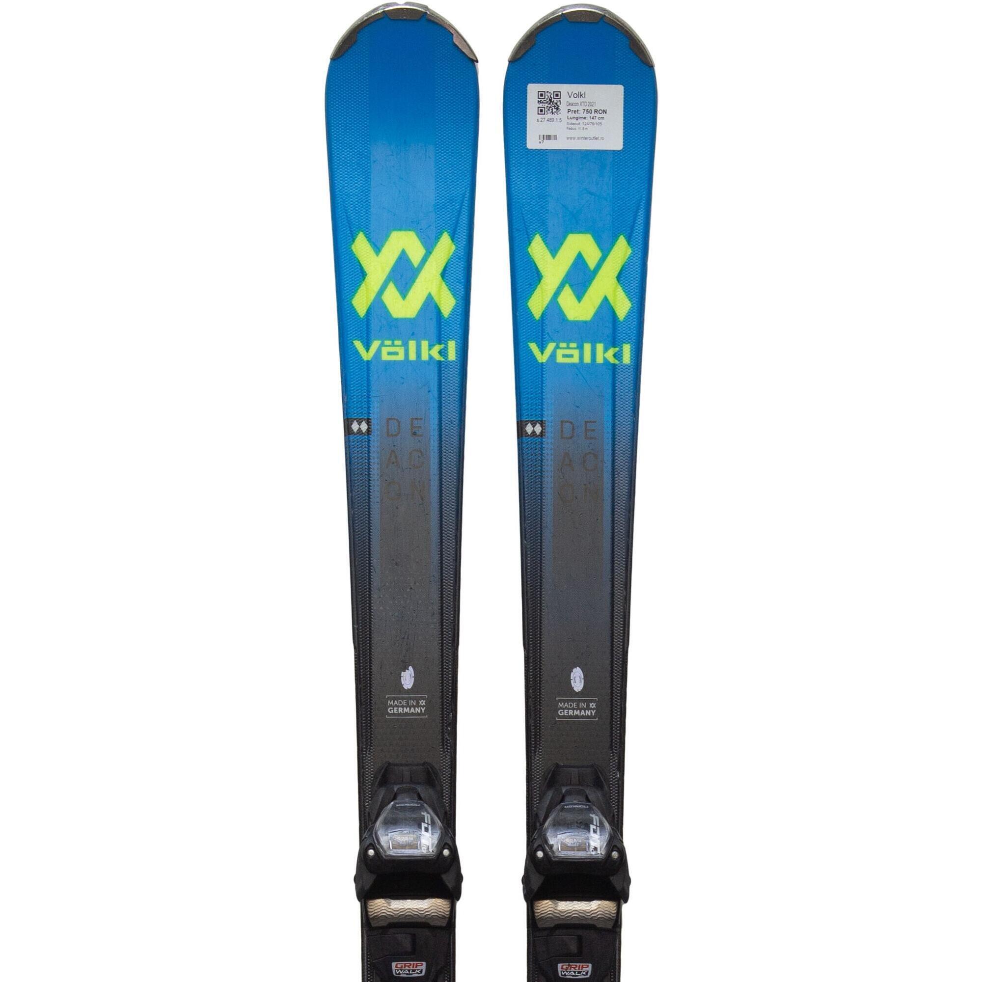 Ski Alpin Volkl Deacon 7.2 Avec Fixations – Taille 141-150 Cm, Homme, Piste, Occasion