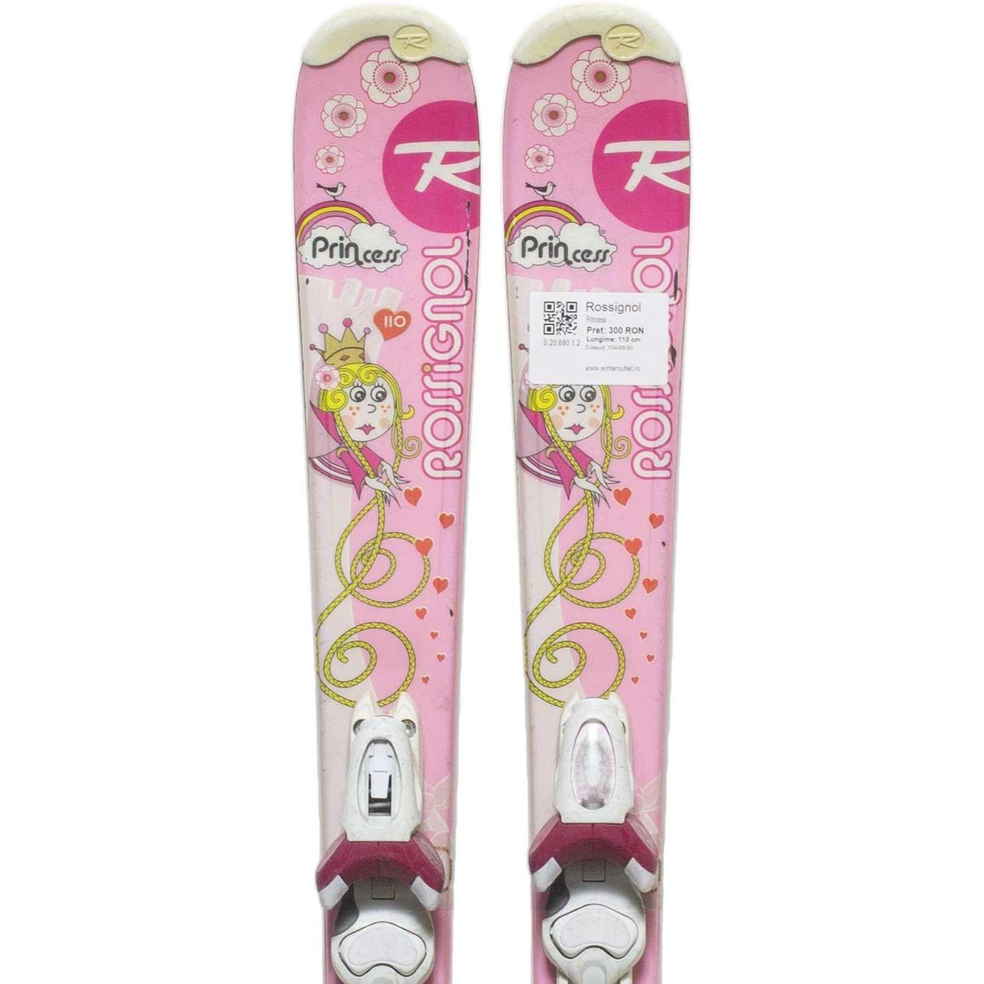 Używane narty - ROSSIGNOL Princess, 93 cm, stan zadowalający