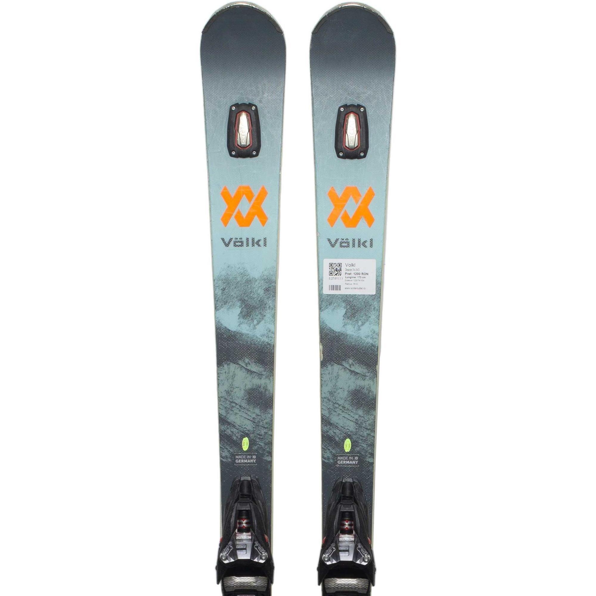 Używane narty - VOLKL Deacon 74 UVO, 173 cm, stan dobry