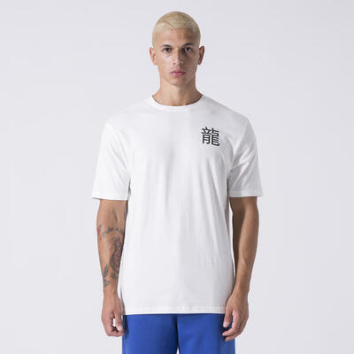 EXKLUSIVES T-SHIRT MIT DRACHEN-GRAPHIK OFF WHITE BAUMWOLLE