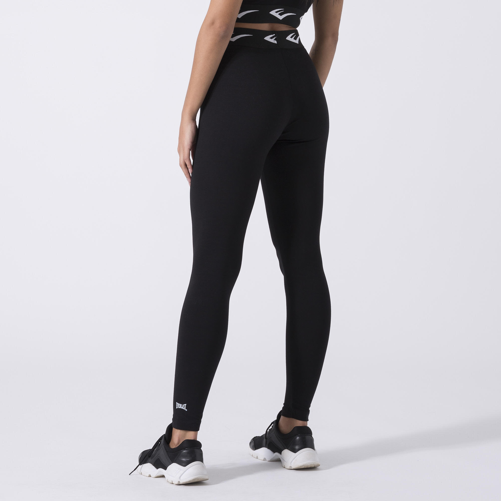LEGGINGS ICONIQUES EN JERSEY STRETCH NOIR COTON, ÉLASTHANE 4/6