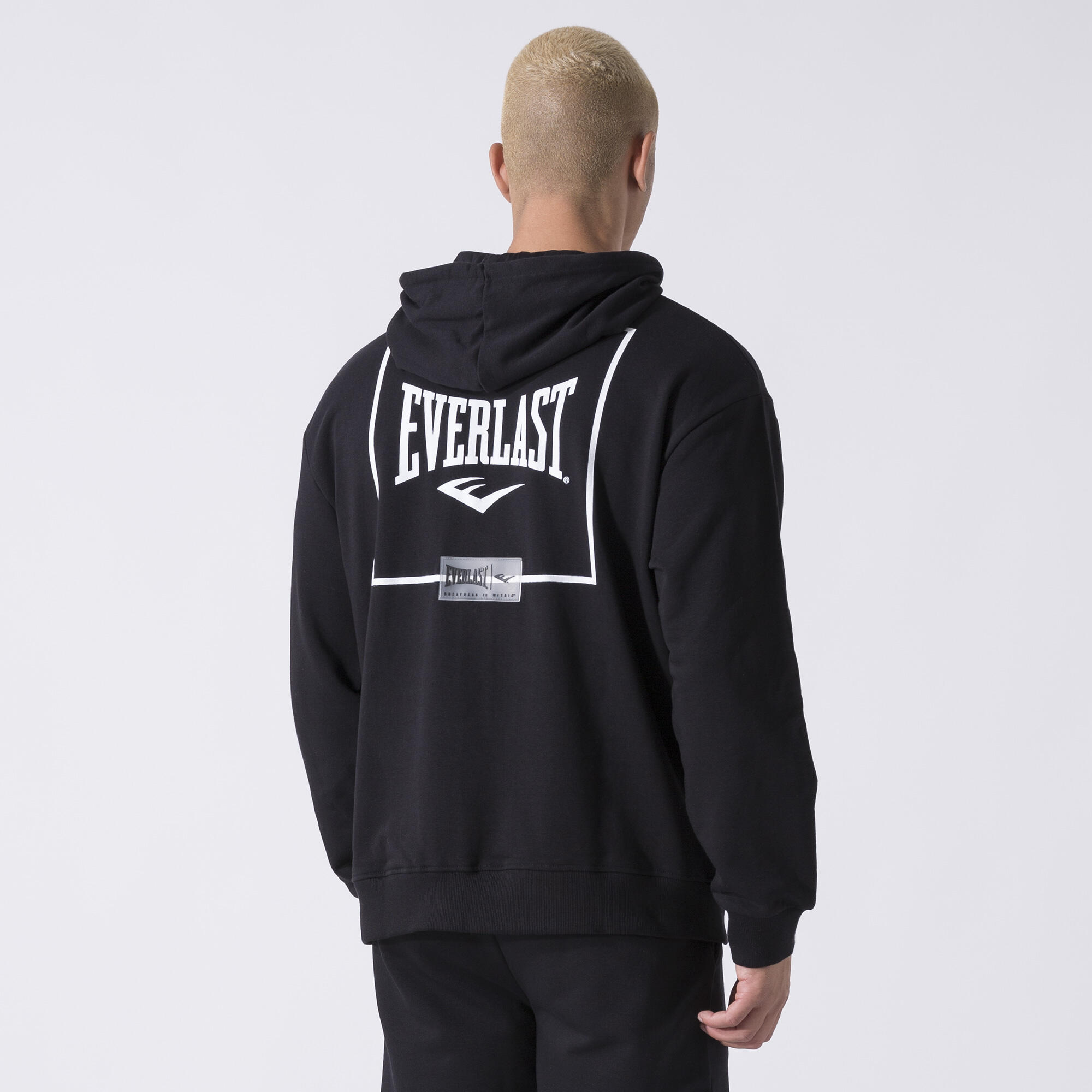 ICÔNIQUE VESTE À FERMETURE ÉCLAIR INTÉGRALE AVEC CAPUCHE NOIR COTON, POLYESTER 3/6