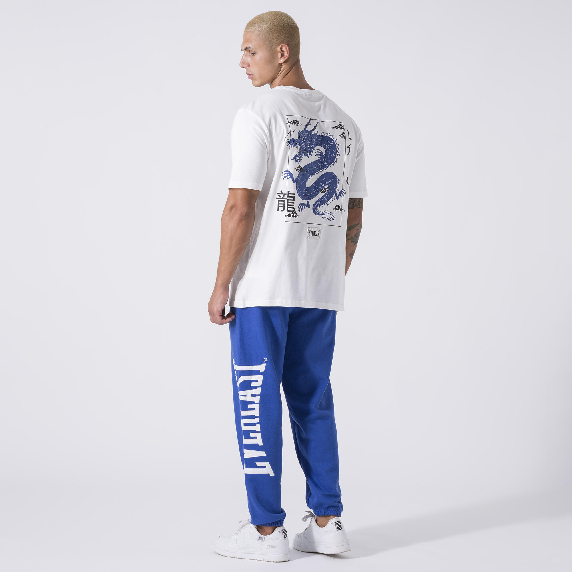 T-SHIRT EXCLUSIVE AVEC GRAPHIQUE DRAGON BLANC CASSE COTON 4/7