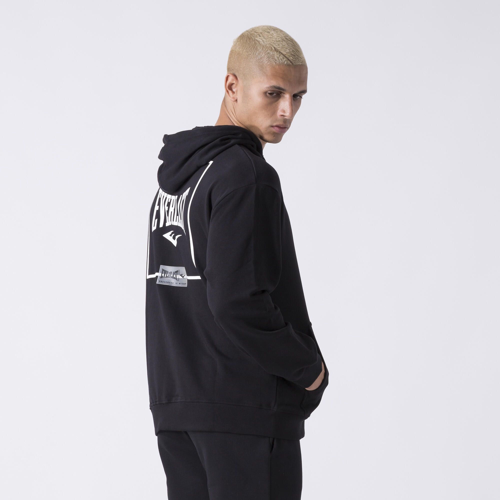 ICÔNIQUE VESTE À FERMETURE ÉCLAIR INTÉGRALE AVEC CAPUCHE NOIR COTON, POLYESTER 4/6