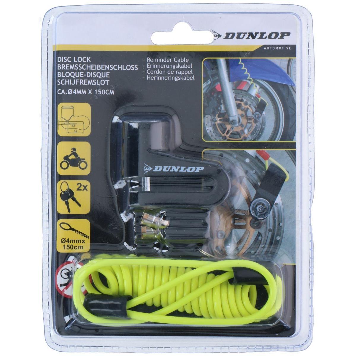 Blokada na tarczę hamulcową z linką przypominającą o blokadzie Dunlop 6/6