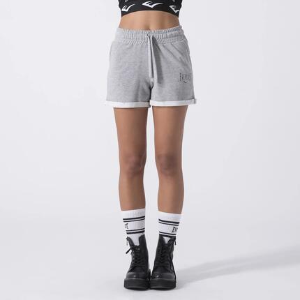 IKONISCHE SWEATSHORTS AUS NICHT GEBÜRSTETEM SWEATSHIRT-STOFF SCHWARZ BAUMWOLLE,