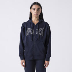 ICÔNIQUE SWEAT À CAPUCHE INTÉGRAL AVEC LOGO BLEU MARINE COTON, POLYESTER