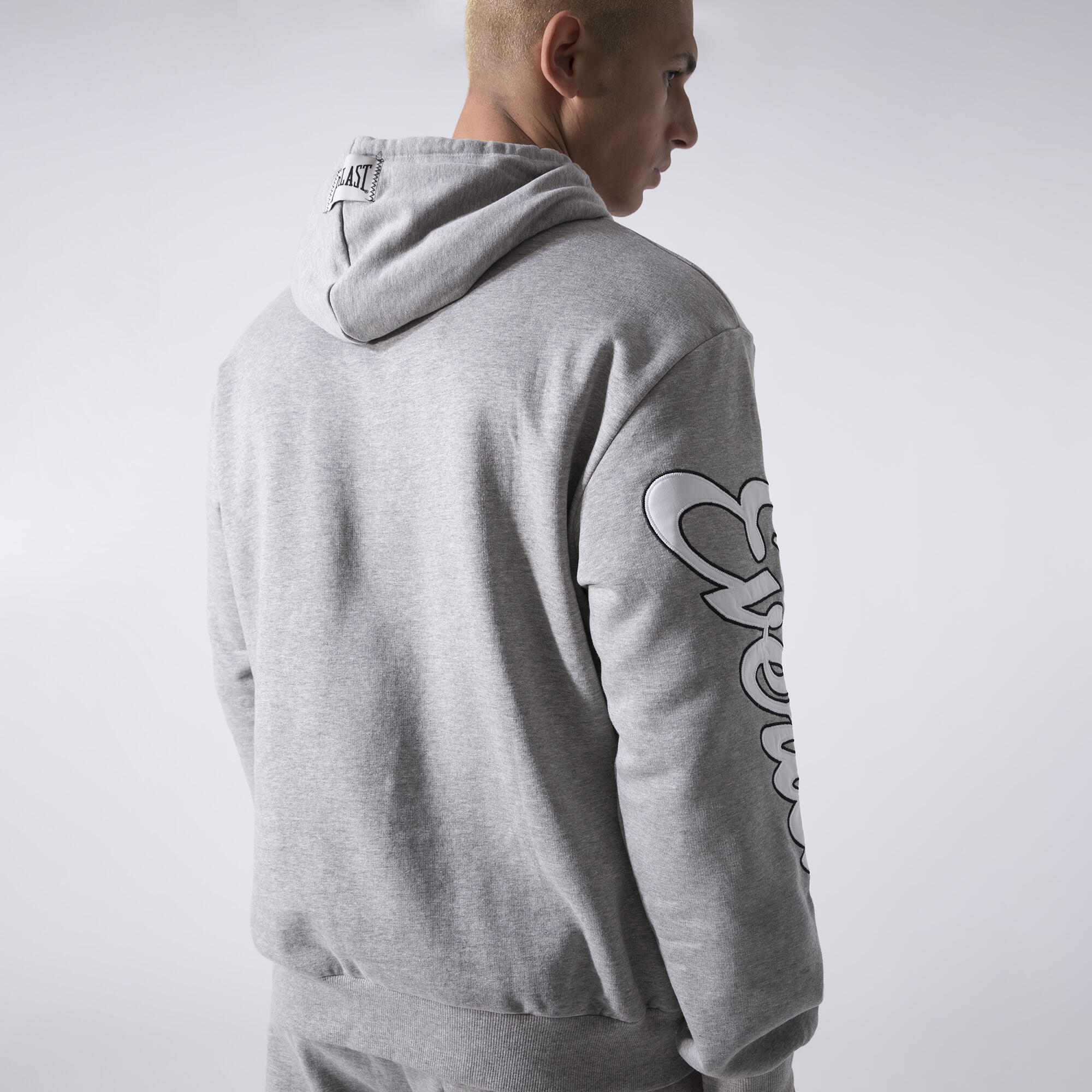 EXCLUSIVO SUDADERA CON CAPUCHA GRIS MELANGE ALGODÓN, POLIÉSTER 6/6