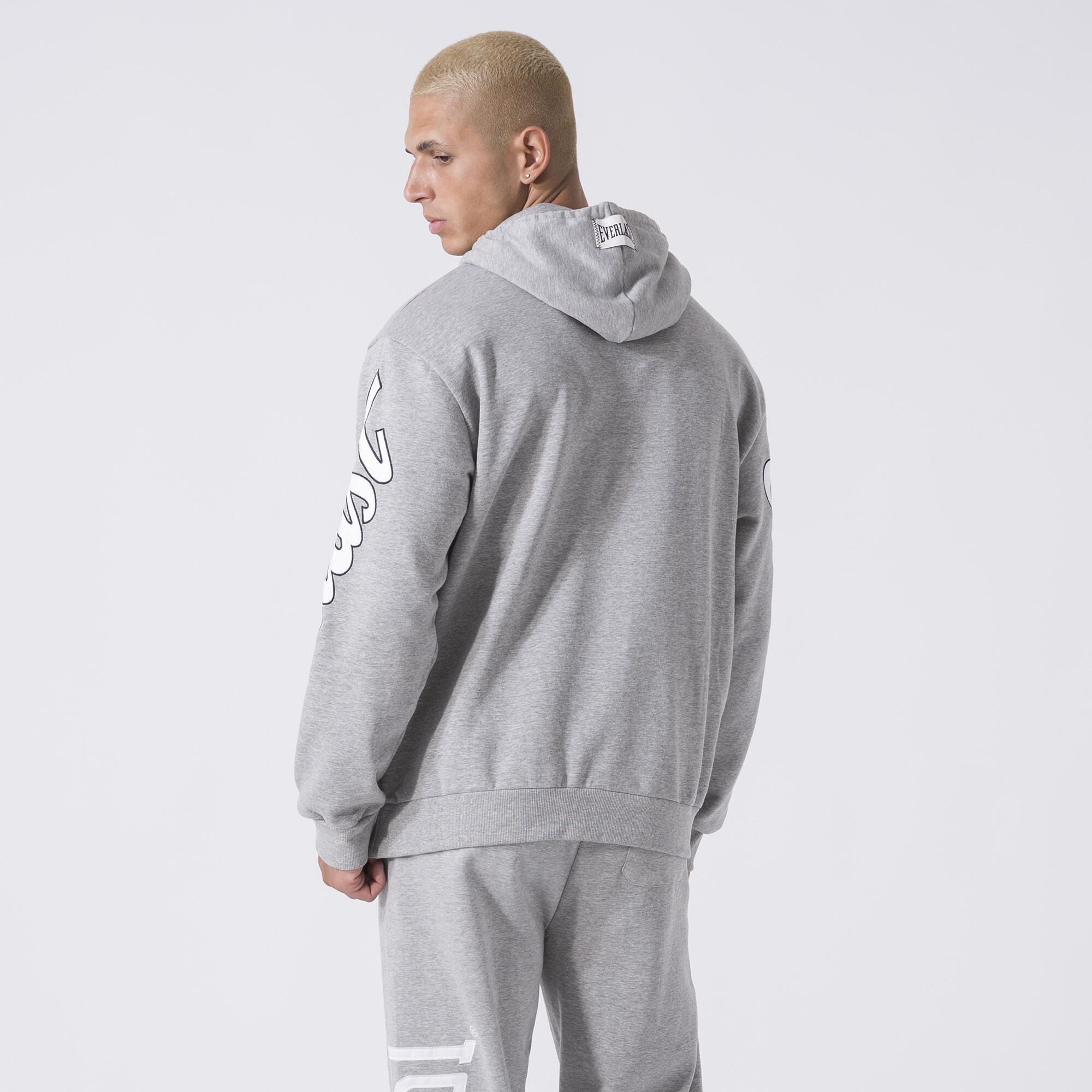 EXCLUSIVO SUDADERA CON CAPUCHA GRIS MELANGE ALGODÓN, POLIÉSTER 4/6