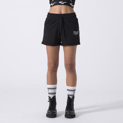 SHORTS ICONIQUES EN MOLLETON NON BOUCLÉ NOIR COTON, POLYESTER