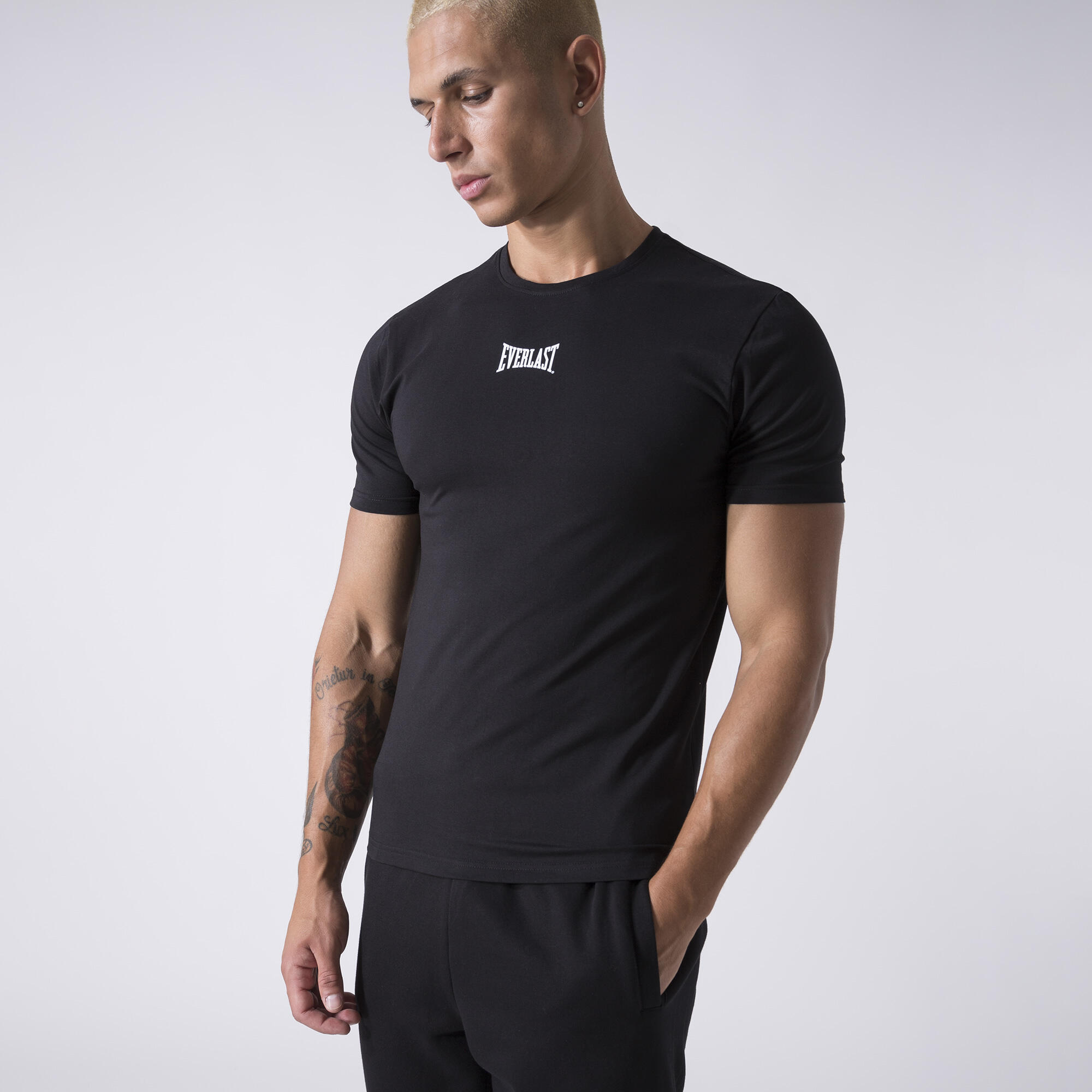 T-SHIRT EXCLUSIVE AVEC PETIT LOGO NOIR COTON, ÉLASTHANE 6/6