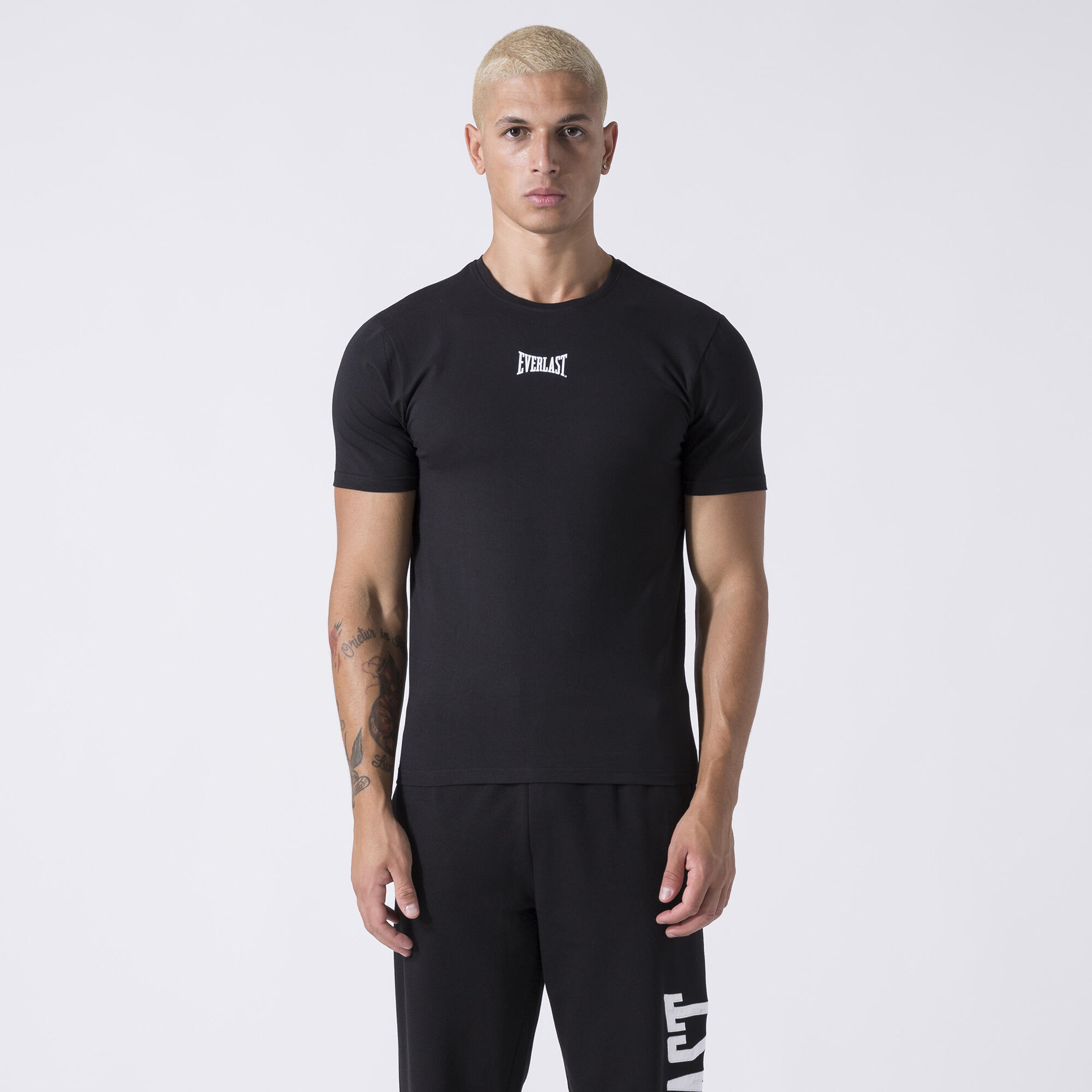 Camisola exclusiva com logo pequeno black algodão, elastano
