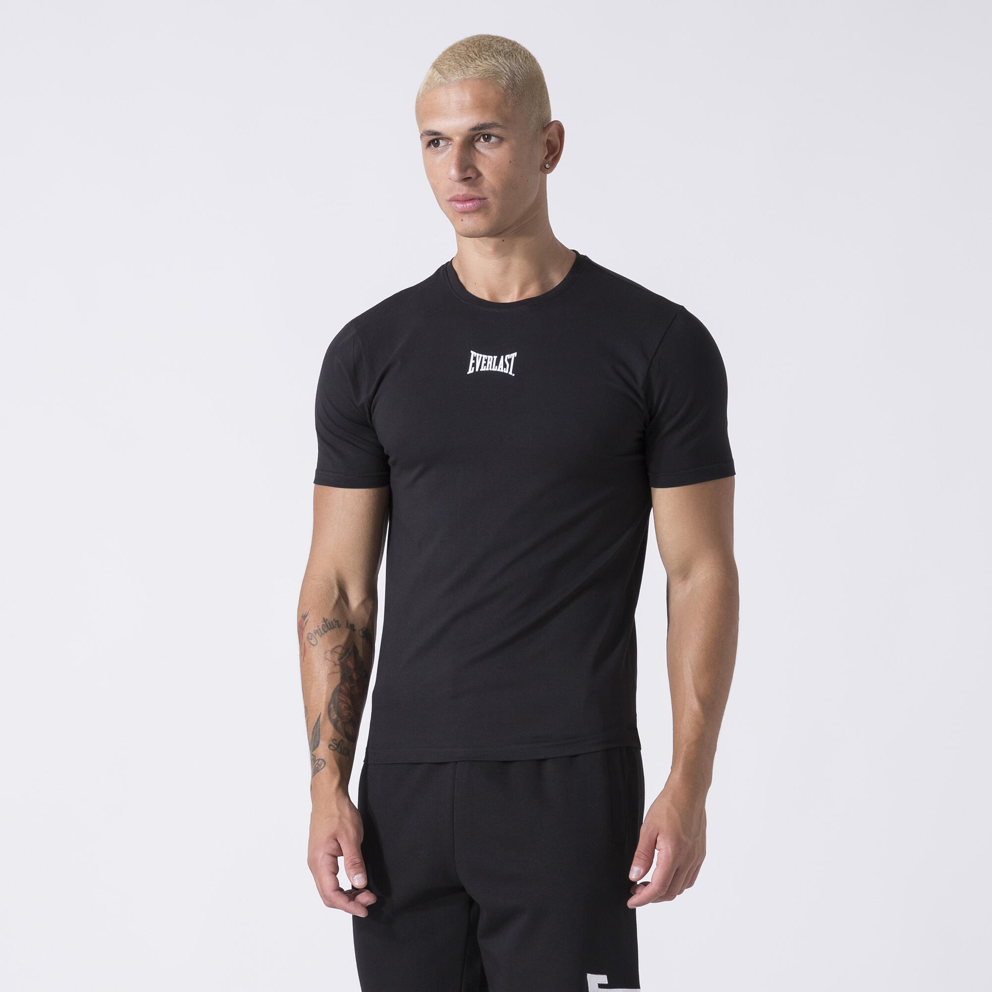 T-SHIRT EXCLUSIVE AVEC PETIT LOGO NOIR COTON, ÉLASTHANE 2/6