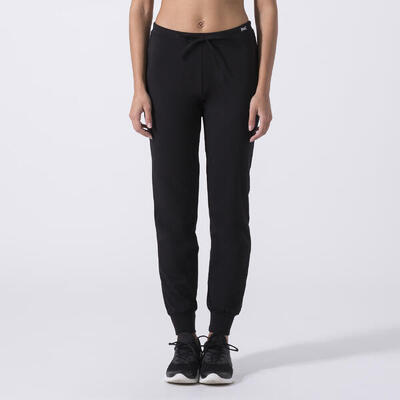 BASIC PANTALONE CON POLSINO NERO COTONE ELASTAN