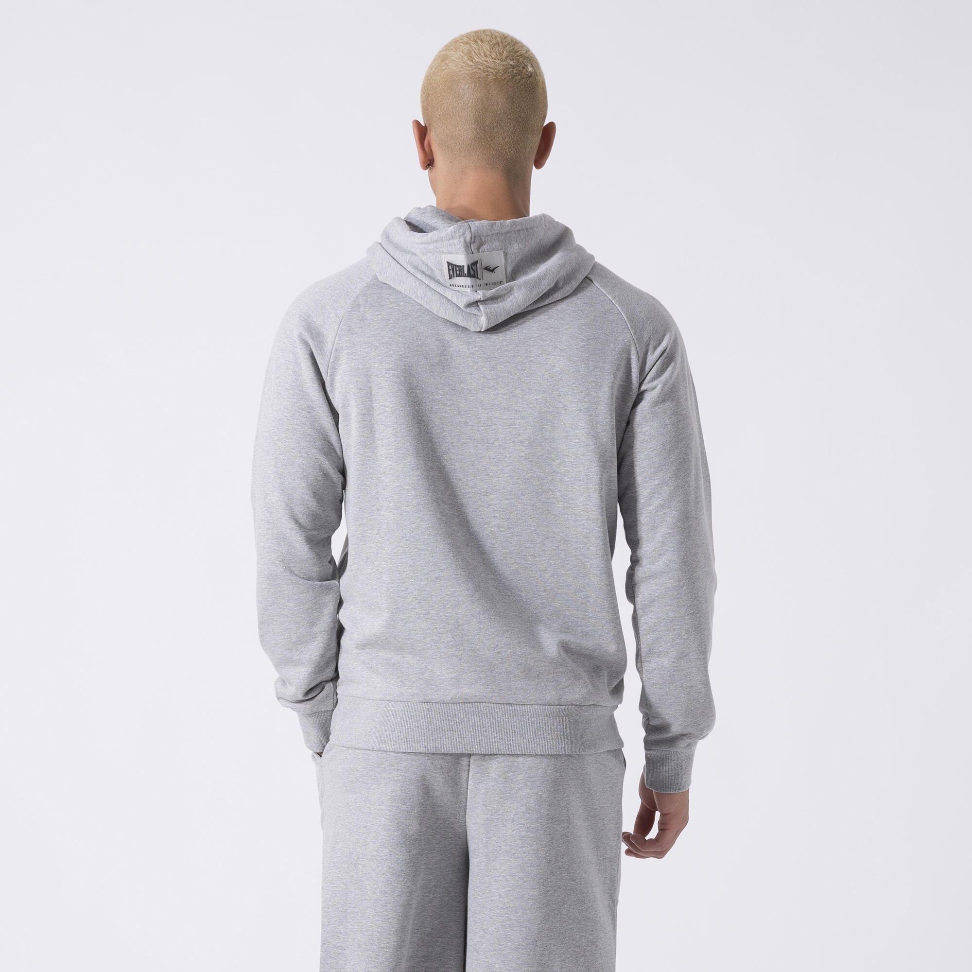 ICONIC SUDADERA CON CAPUCHA Y LOGOTIPO GRIS MELANGE ALGODÓN, POLIÉSTER 4/6