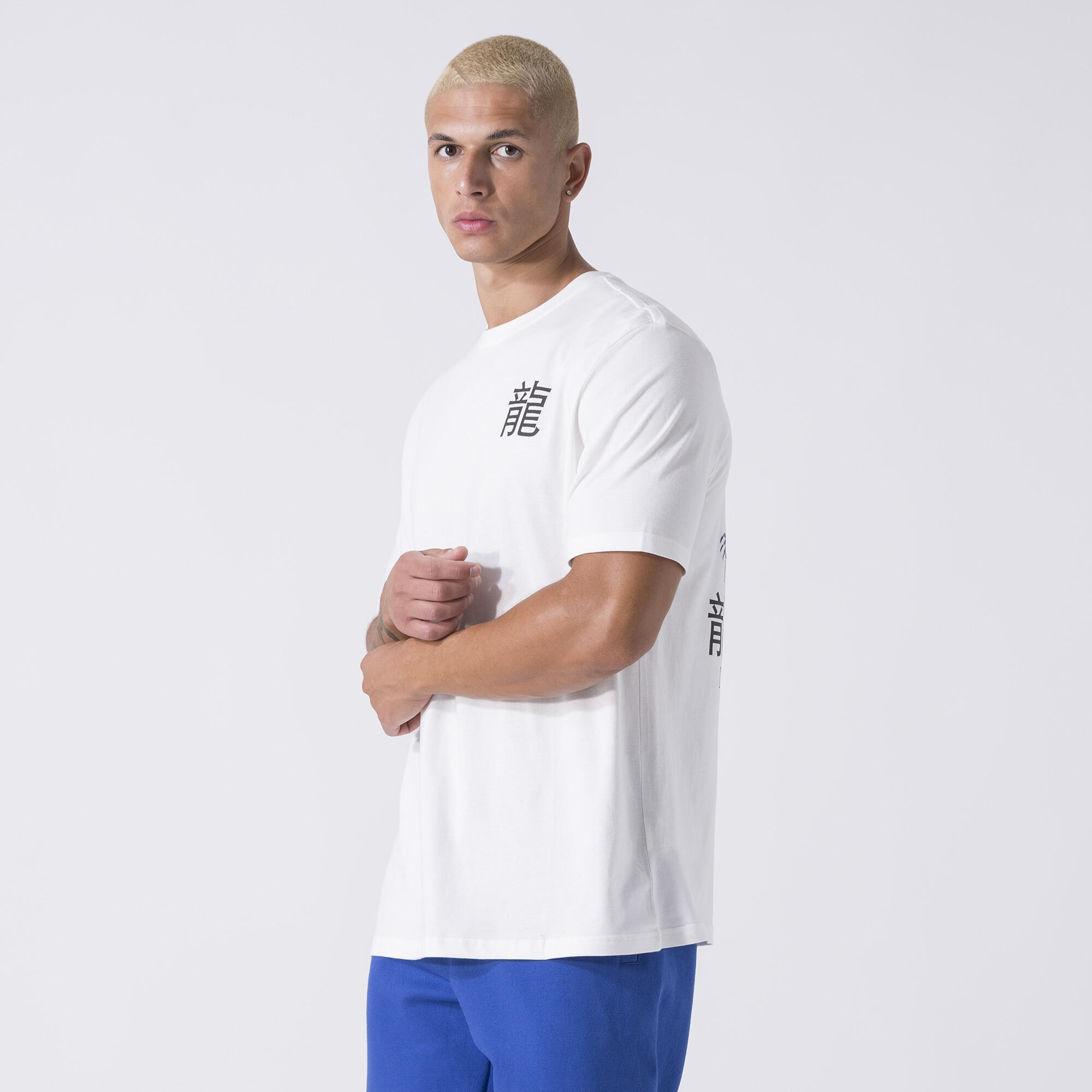 EXCLUSIVE T-SHIRT WITH DRAGON GRAPHIC OFF WHITE COTTON 2/7