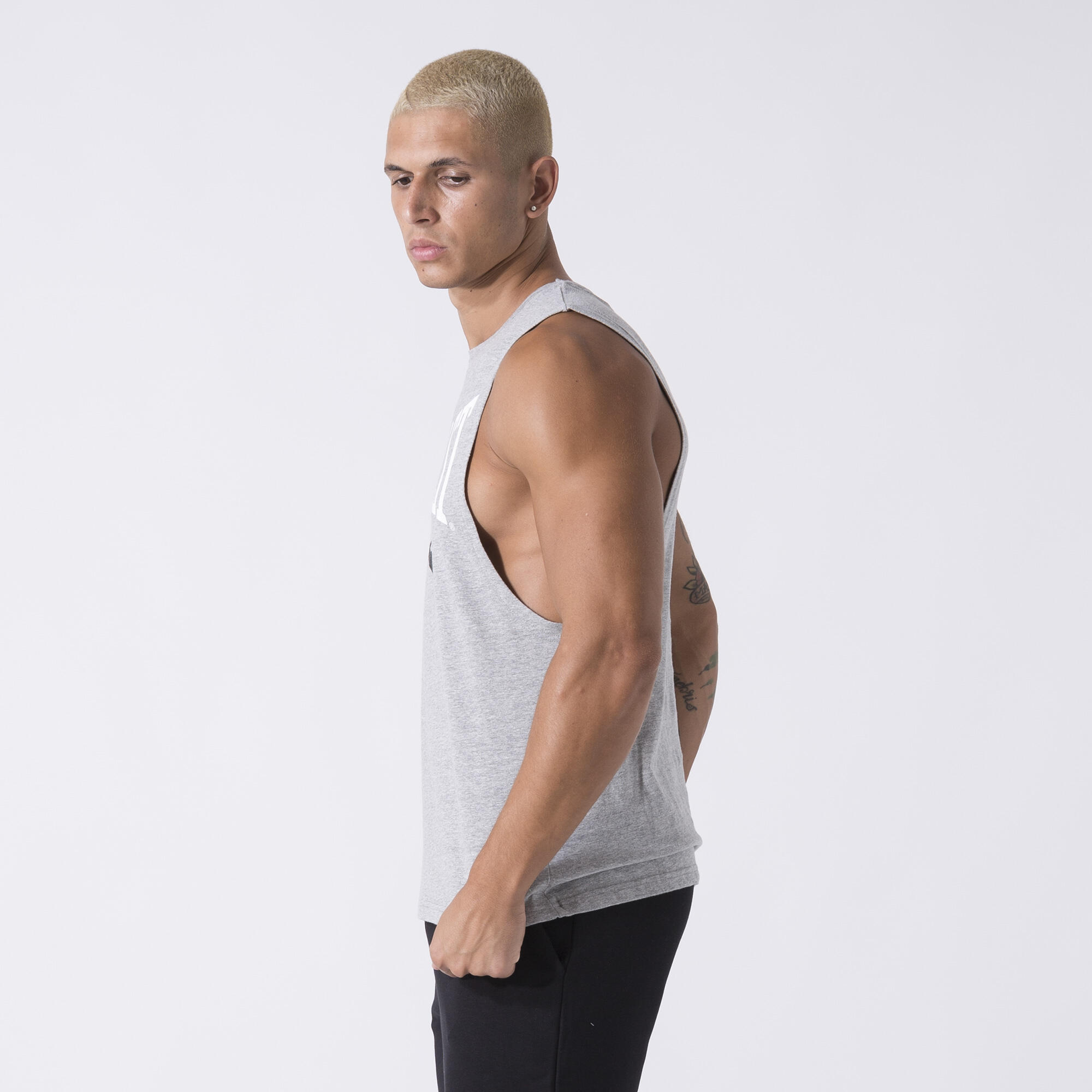 CAMISETA ICONICA EN JERSEY GREY MELANGE ALGODÓN, POLIÉSTER 3/6