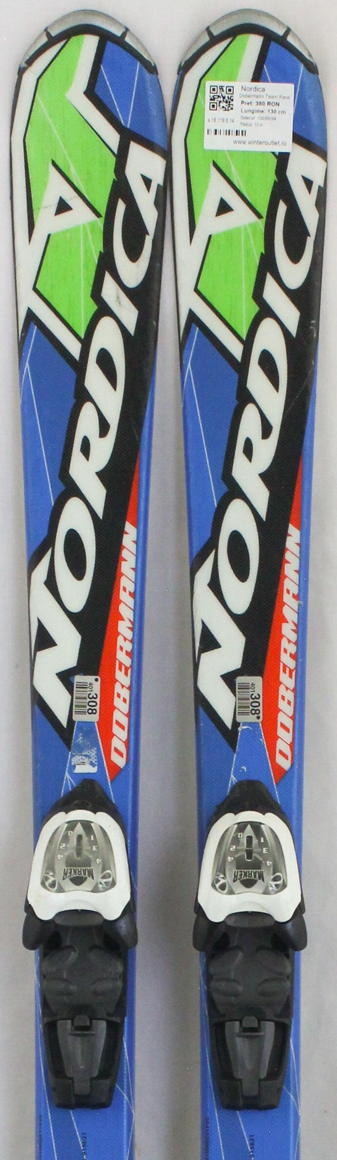 NORDICA Skis d'occasion - NORDICA Dobermann Team Race Junior, 120 cm, Très bon état