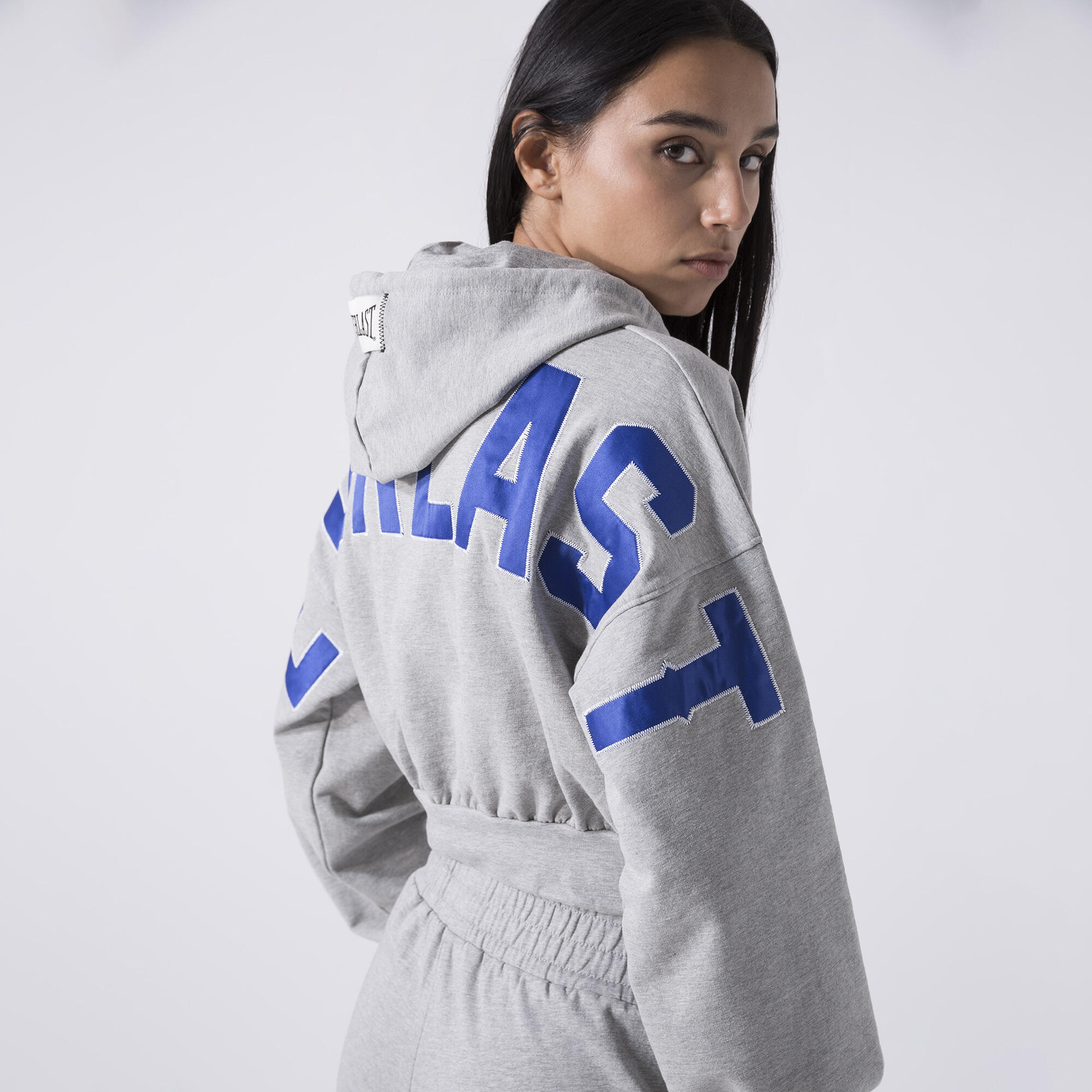 EXCLUSIVO SUDADERA CON CAPUCHA DE AJUSTE HOLGADO GRIS MELANGE ALGODÓN, POLIÉSTER 6/6