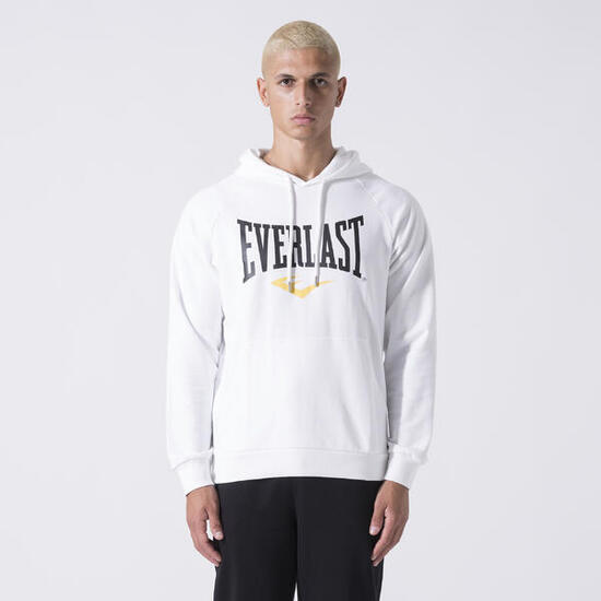 ICONIQUE SWEAT À CAPUCHE AVEC LOGO BLANC CASSE COTON, POLYESTER