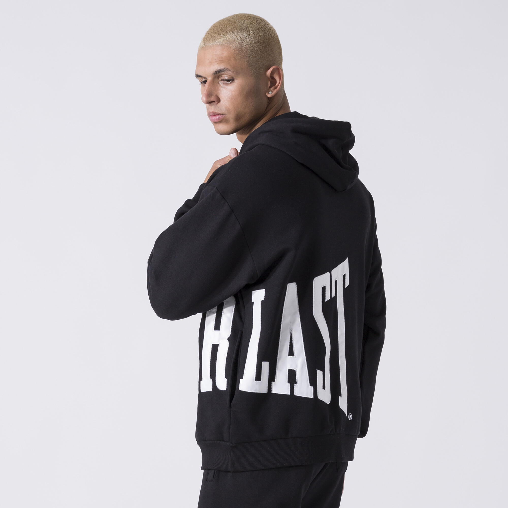 EXKLUSIVER KAPUZENPULLOVER MIT LOGO SCHWARZ BAUMWOLLE, POLYESTER 3/6