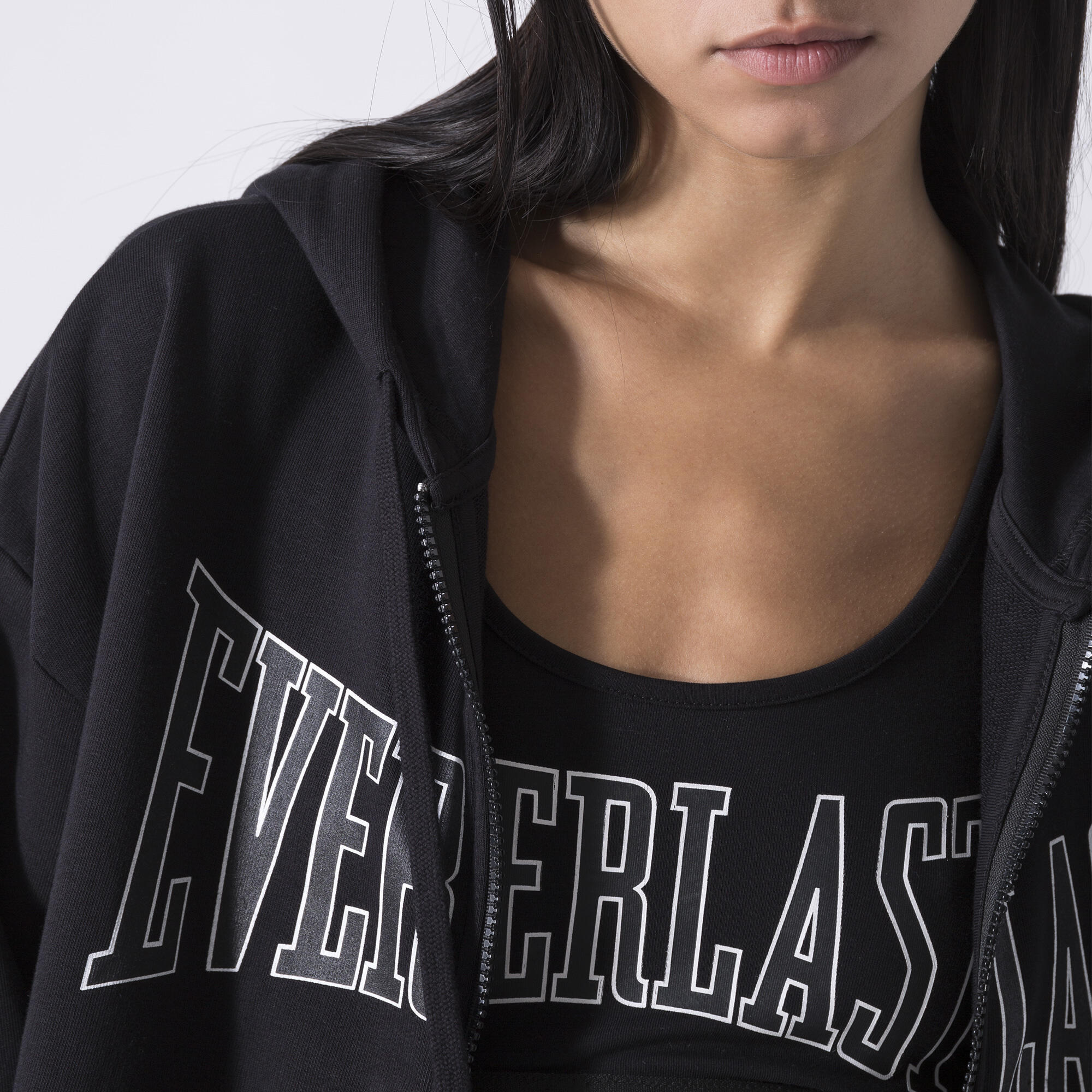 ICONICA SUDADERA CON CAPUCHA CON CIERRE DE CREMALLERA COMPLETO CON LOGOTIPO NEGR 5/6