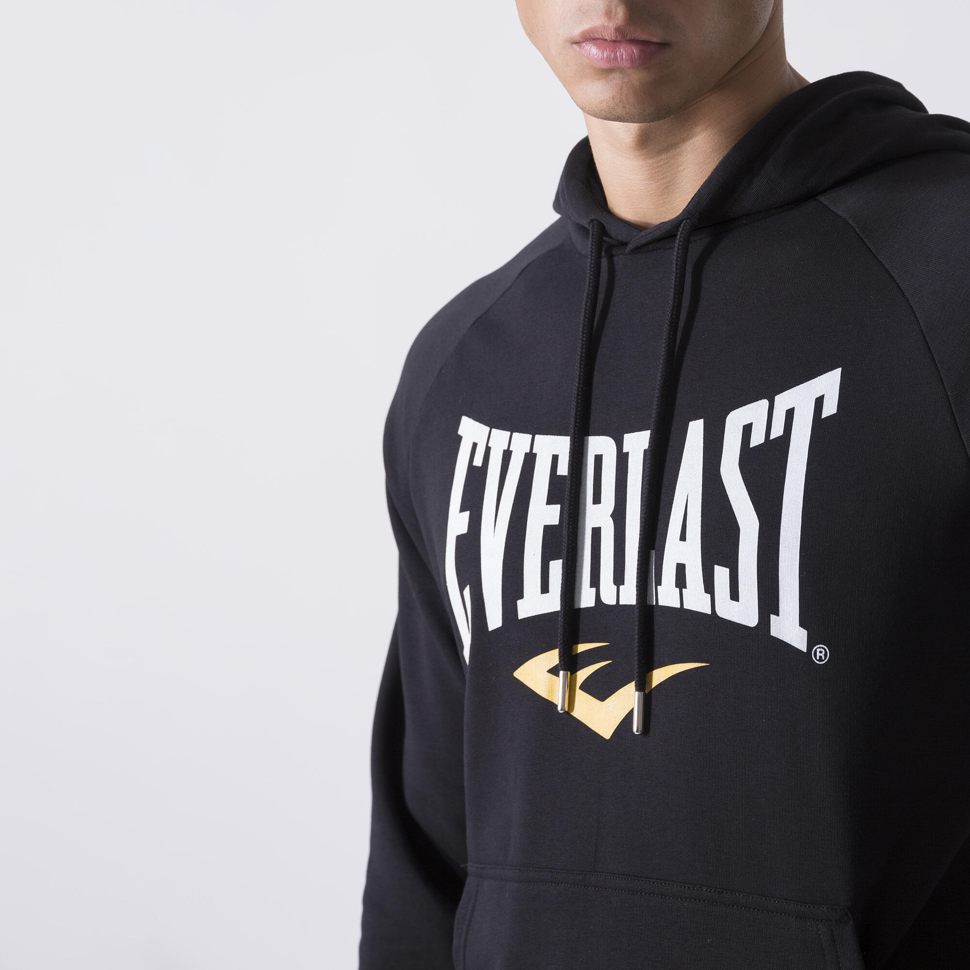 ICONIC SUDADERA CON CAPUCHA Y LOGOTIPO NEGRO ALGODÓN, POLIÉSTER 5/6