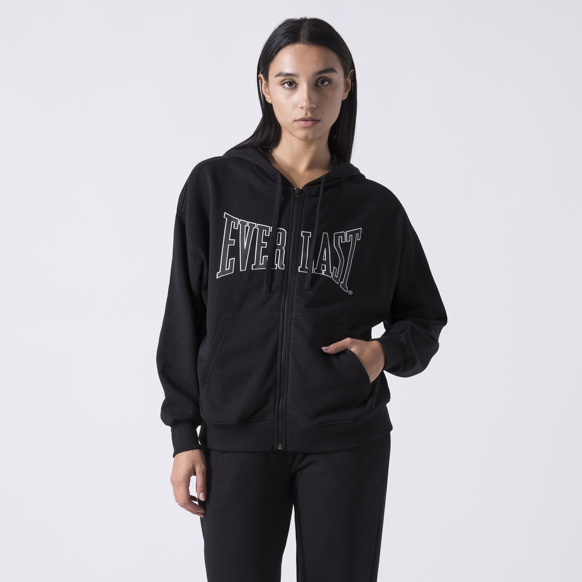 ICONICA SUDADERA CON CAPUCHA CON CIERRE DE CREMALLERA COMPLETO CON LOGOTIPO NEGR 3/6