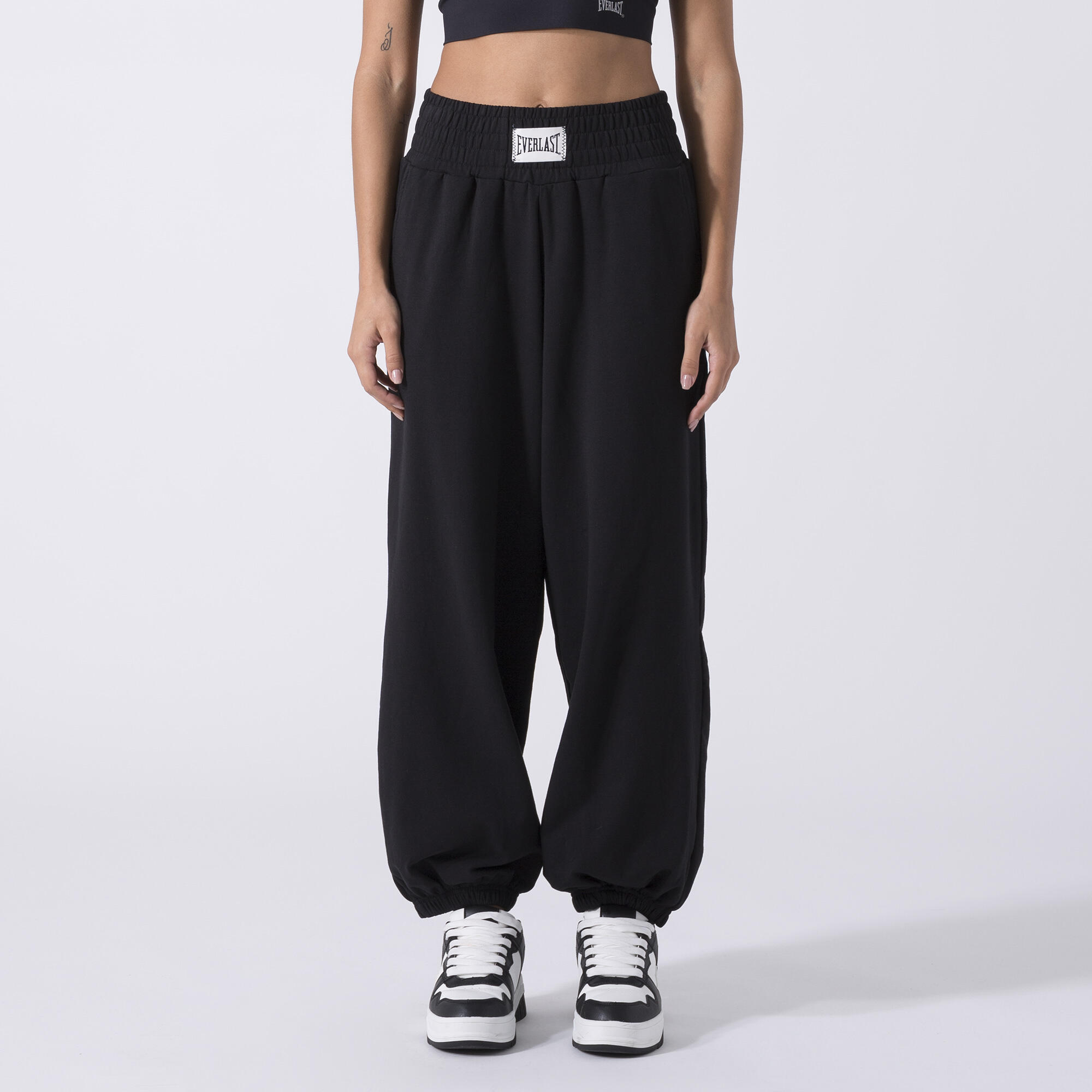 EXCLUSIVO PANTALÓN BOXY FIT BLACK ALGODÃO, ELASTANO
