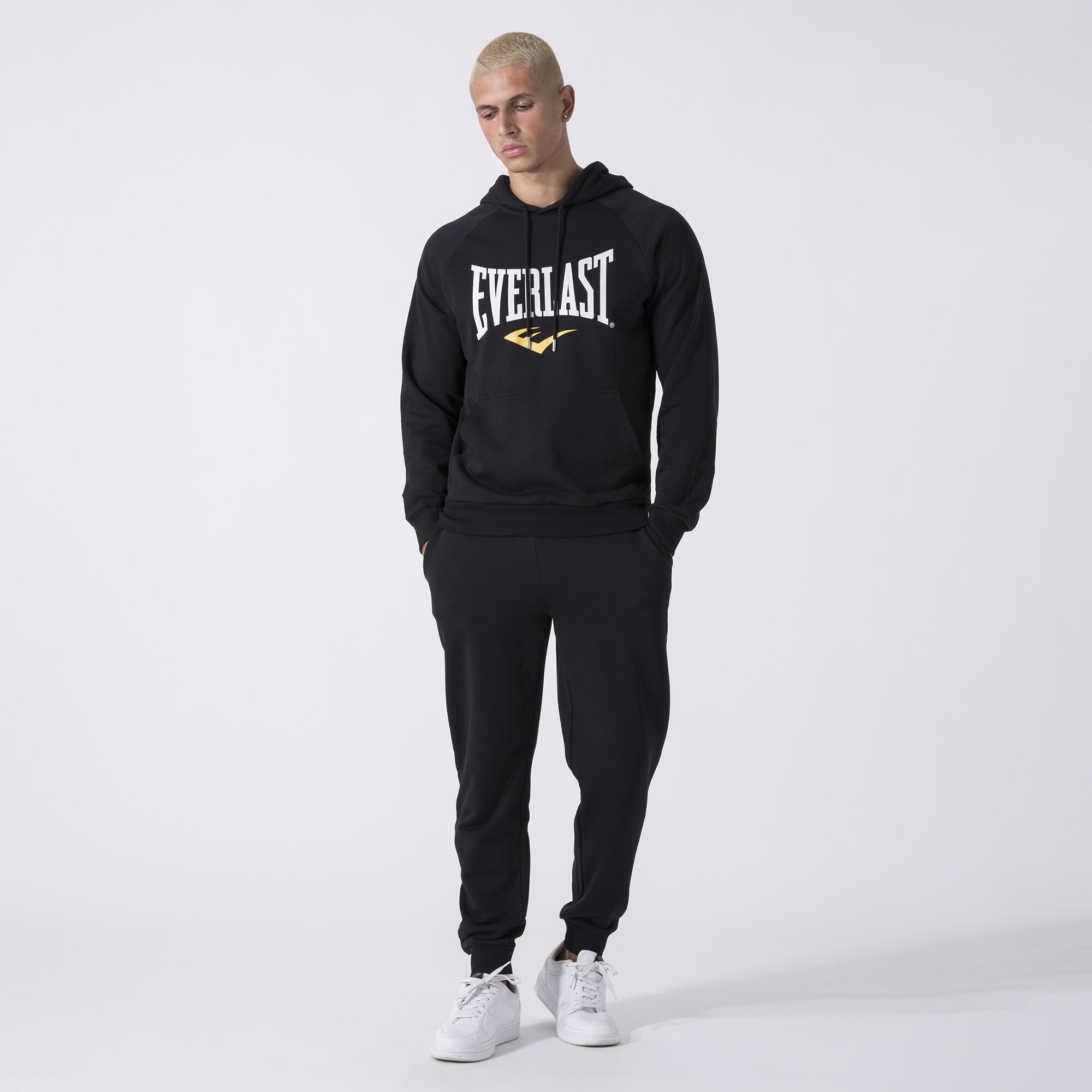 ICONIC SUDADERA CON CAPUCHA Y LOGOTIPO NEGRO ALGODÓN, POLIÉSTER 4/6