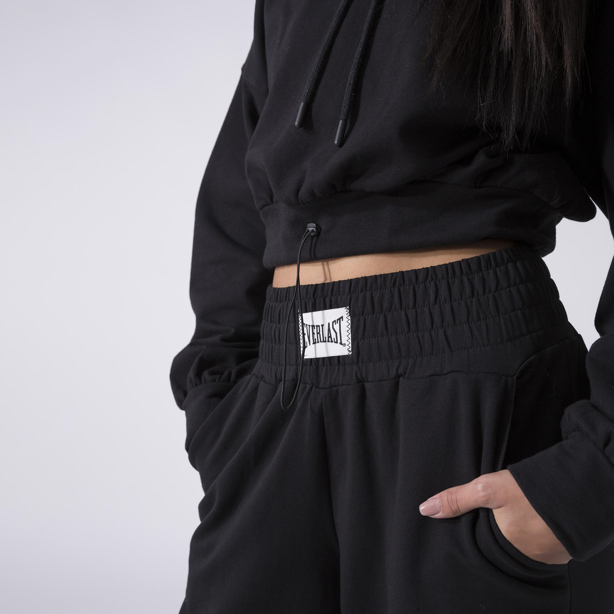 EXCLUSIVO SUDADERA CON CAPUCHA DE AJUSTE HOLGADO NEGRO ALGODÓN, ELASTANO 6/6