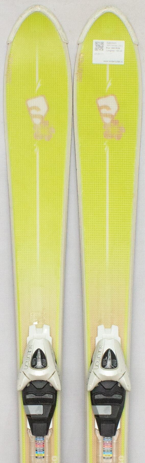 SALOMON Skis d'occasion - SALOMON BBR Freeride Limelite, 160 cm, Très bon état