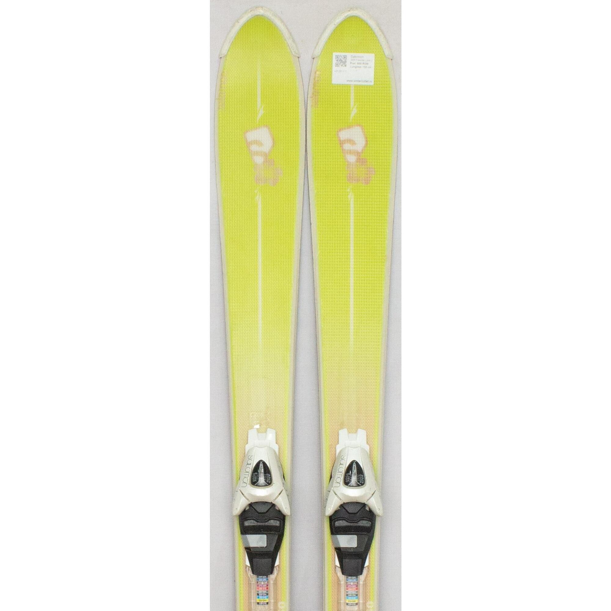 SALOMON 2ND LIFE - SALOMON BBR Freeride Limelite, 160 cm, Velmi dobrý stav
