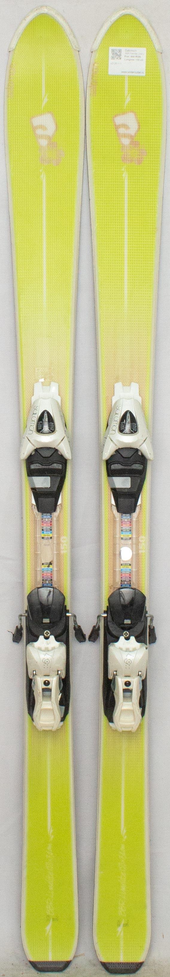 Second Life- Narty SALOMON BBR Freeride Limelite, 160 cm- Stan bardzo dobry 3/5