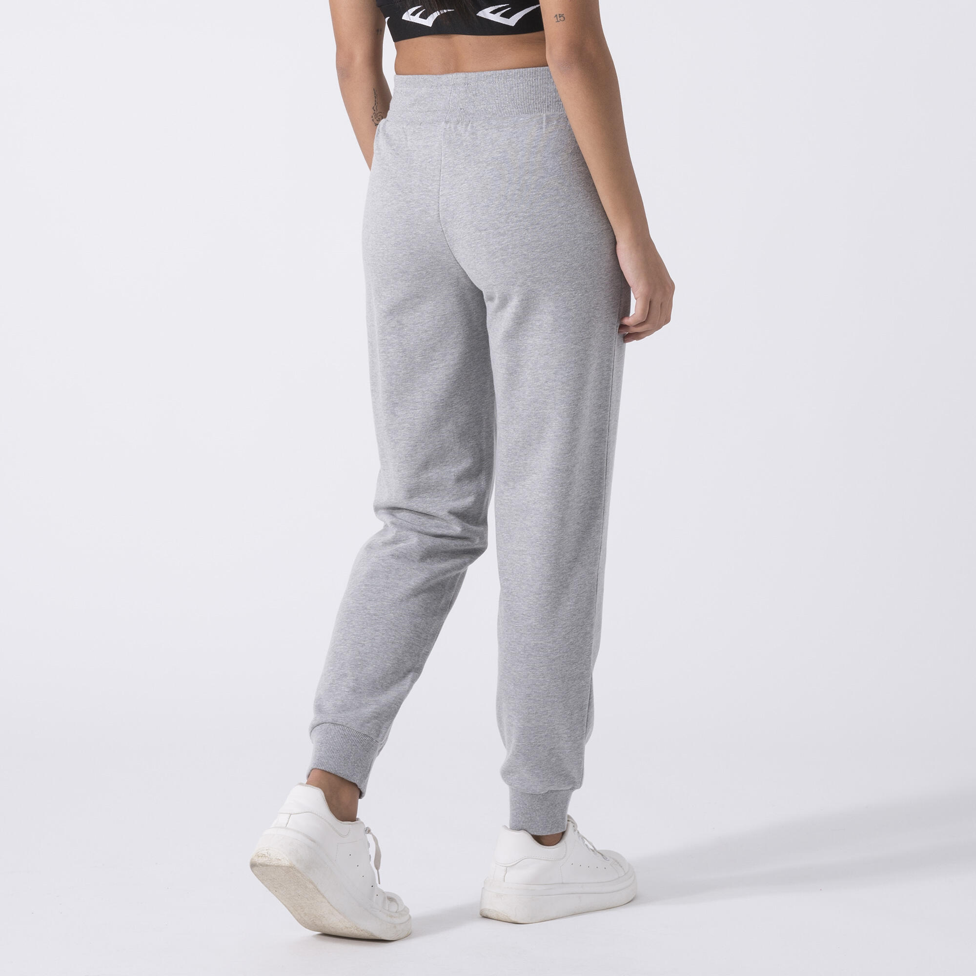 ICONISCHE BROEK MET GERIBBELDE BOORD GRIJS MELANGE KATOEN, POLYESTER 4/6