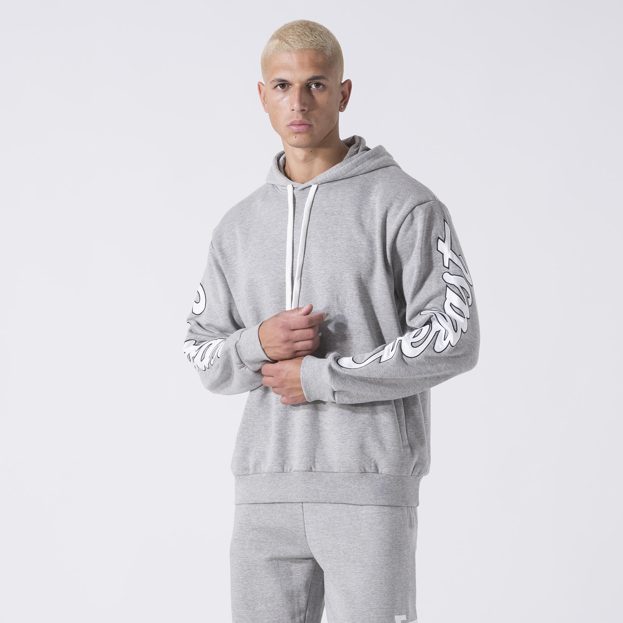 EXCLUSIVO SUDADERA CON CAPUCHA GRIS MELANGE ALGODÓN, POLIÉSTER 2/6