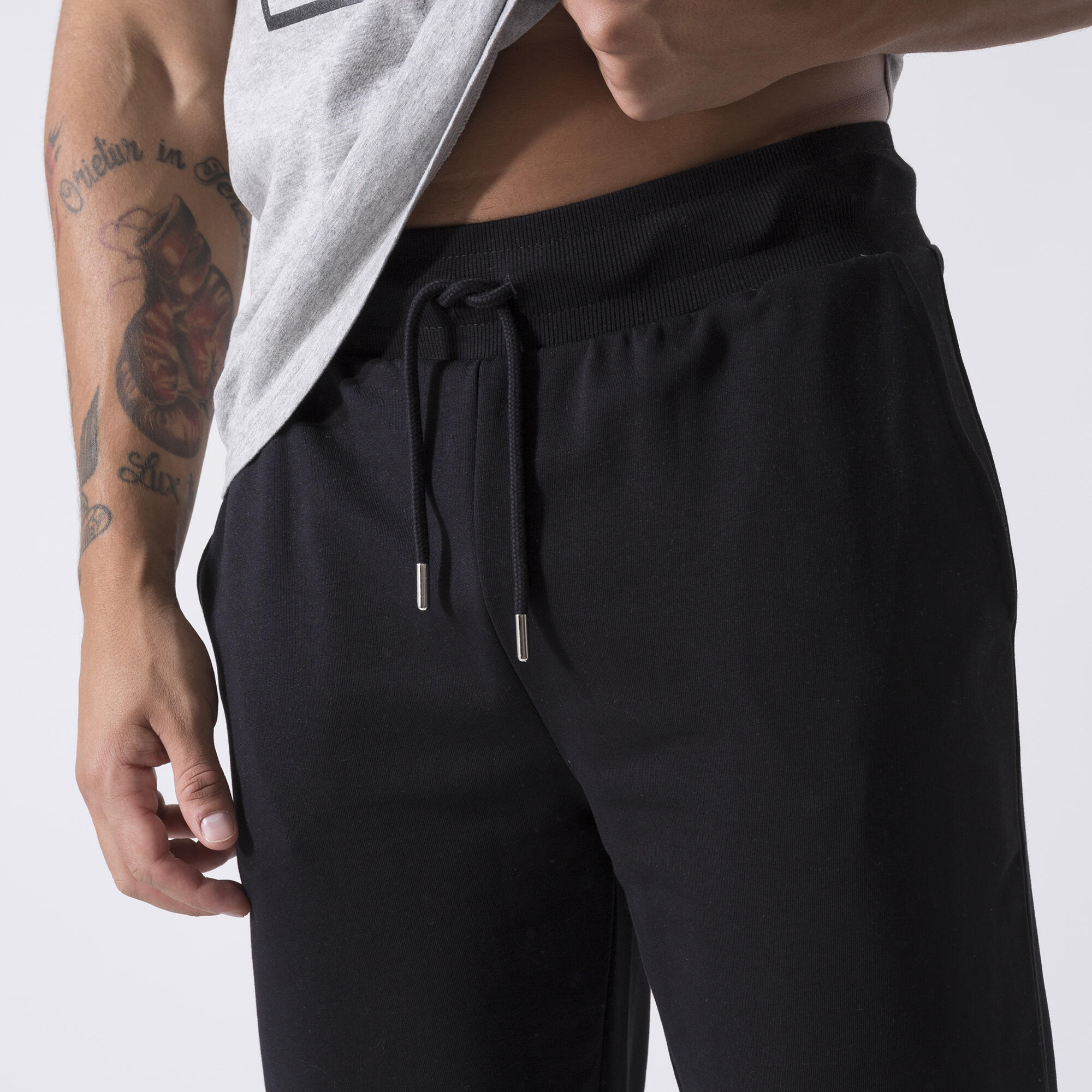 ICONIC PANTALONE CON POLSINO NERO COTONE, POLIESTERE 5/6