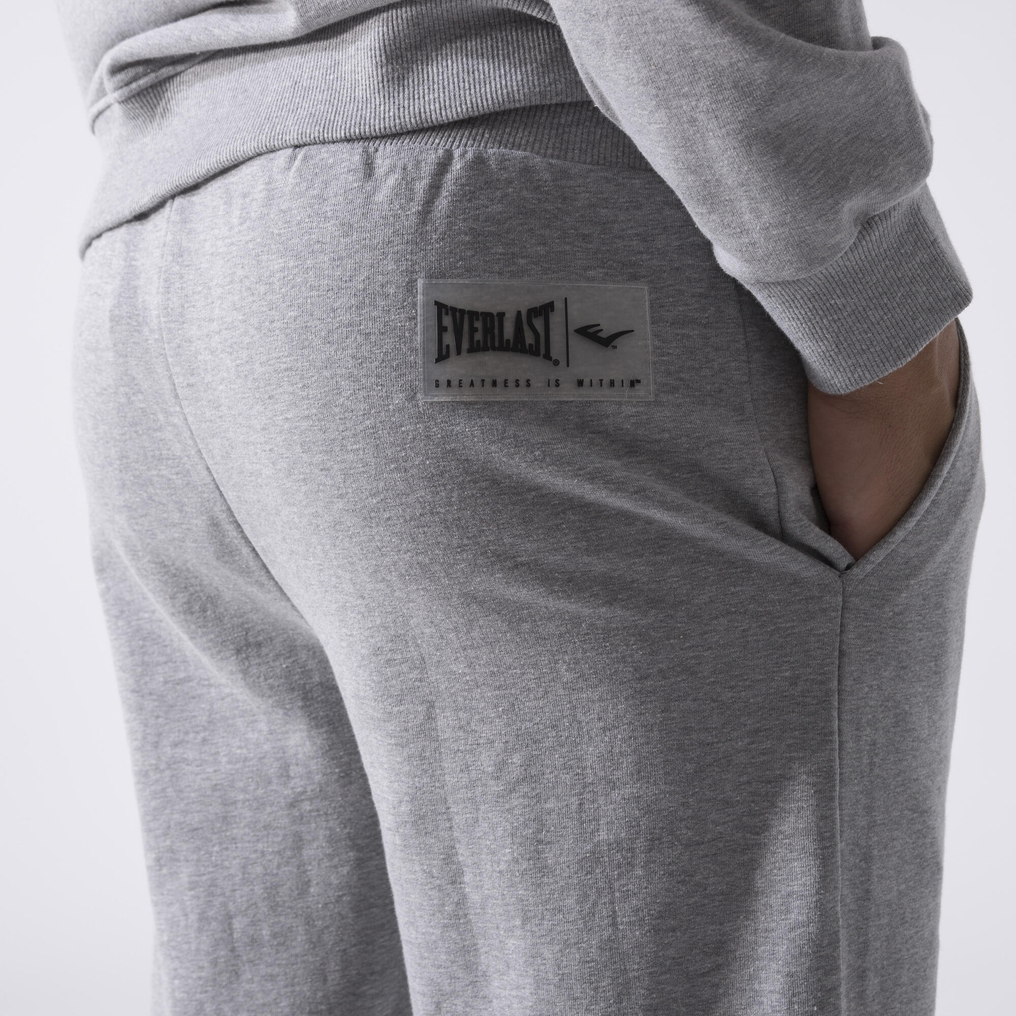 PANTALON ICONIQUE AVEC OURLET GRIS CHINÉ COTON, POLYESTER 6/6
