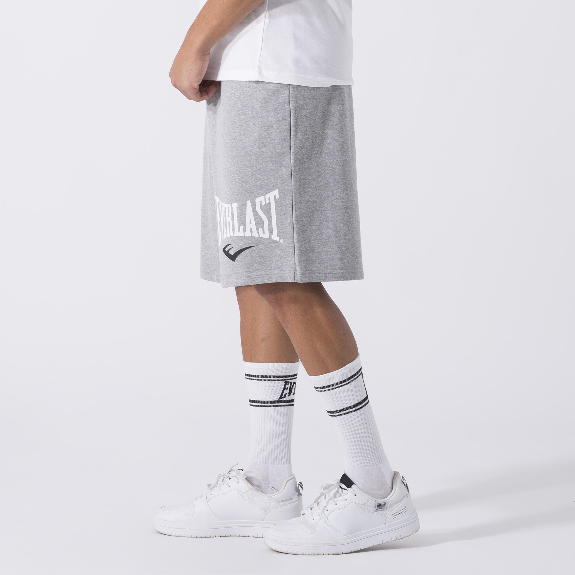 SHORTS ICÓNICOS GRIS MELANGE ALGODÓN, POLIÉSTER 3/6