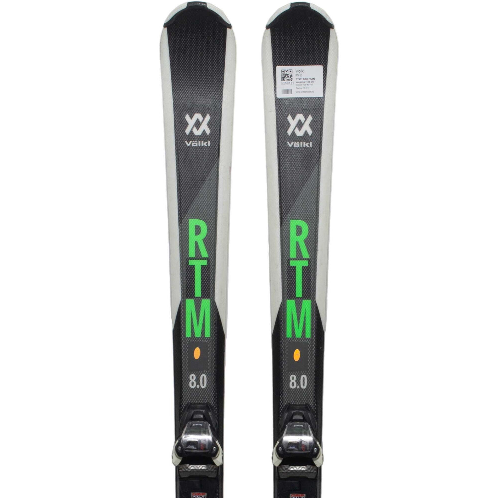 Używane narty - VOLKL RTM 8.0, 158 cm, stan bardzo dobry