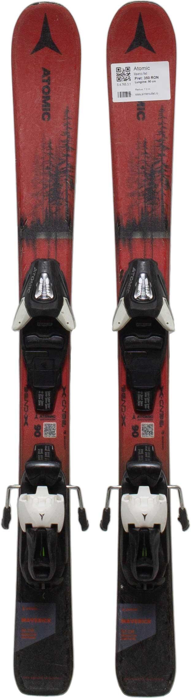 Gebruikte ski's - ATOMIC Maverick Rood, 80 cm, Zeer goede staat 2/4