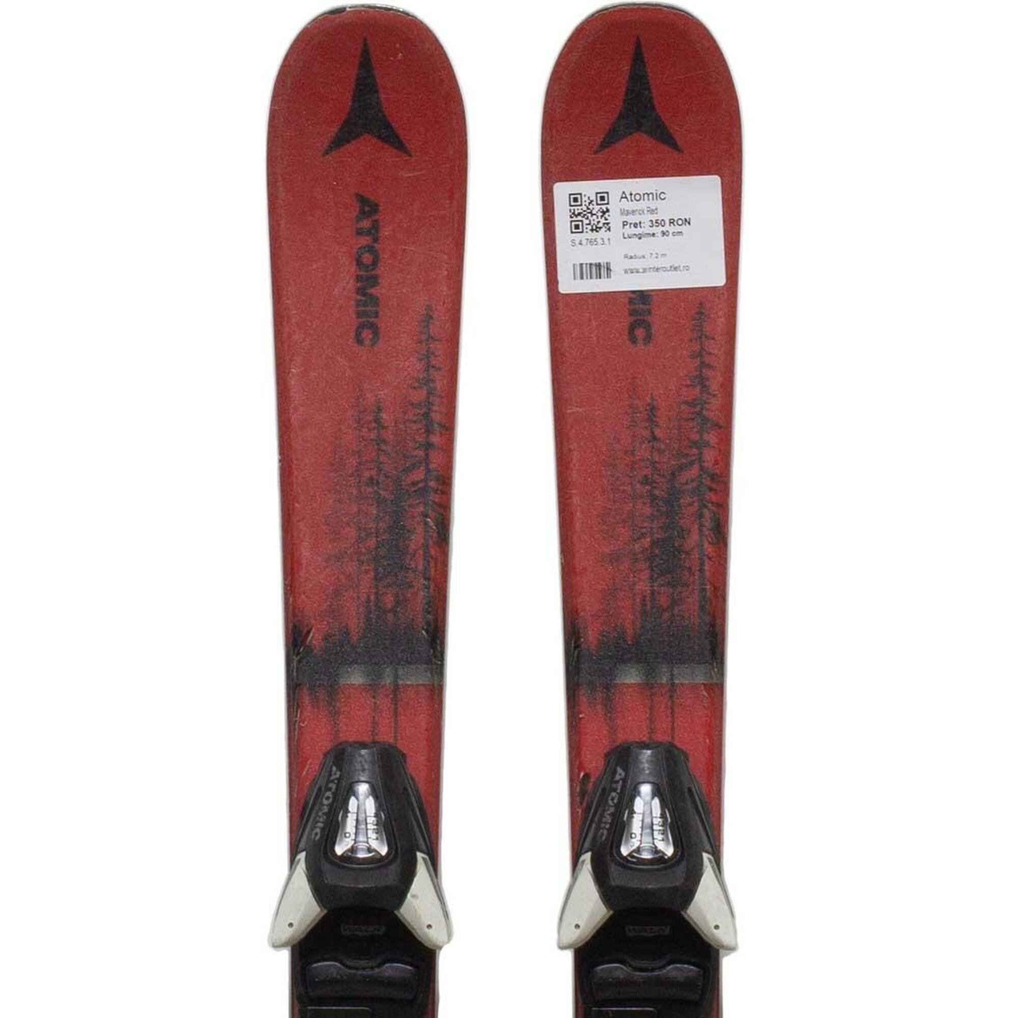 Używane narty - ATOMIC Maverick Red, 80 cm, stan bardzo dobry